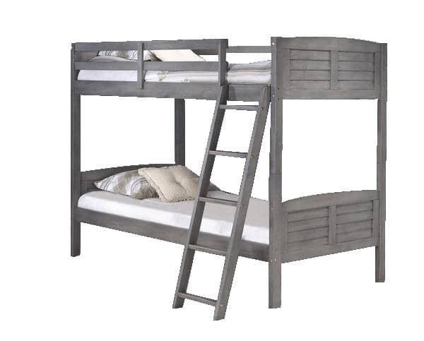 Madison Gray Twin over Twin Bunk Bed Custom Kids Furniture