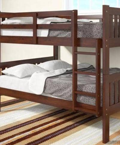 Max Full Size Cappuccino Bunk Beds for Kids Custom Kids Furniture