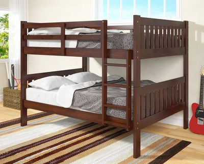 Max Full Size Cappuccino Bunk Beds for Kids Custom Kids Furniture