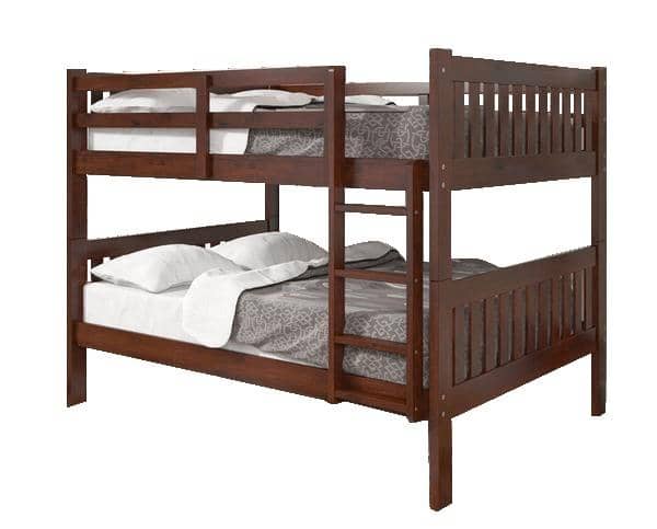 Max Full Size Cappuccino Bunk Beds for Kids Custom Kids Furniture