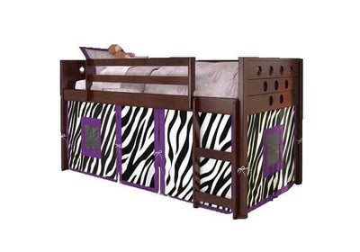 Mila Loft with Purple Zebra Tent Custom Kids Furniture