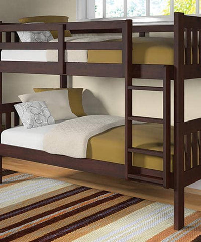 Morgan Modern Cappuccino Bunk Bed Custom Kids Furniture