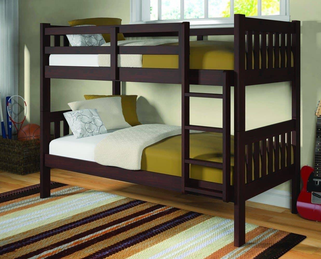 Morgan Modern Cappuccino Bunk Bed Custom Kids Furniture