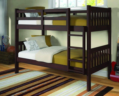 Morgan Modern Cappuccino Bunk Bed Custom Kids Furniture