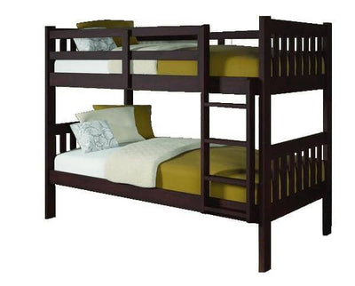 Morgan Modern Cappuccino Bunk Bed Custom Kids Furniture