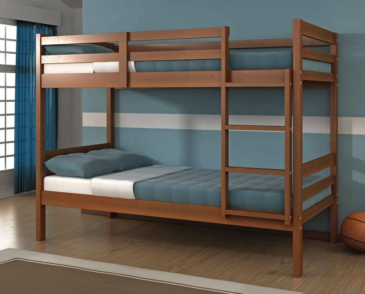 Nathaniel Espresso Wooden Bunk Bed Custom Kids Furniture