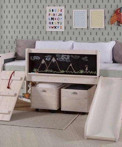 Oliver Low Loft Bed with Slide Custom Kids Furniture