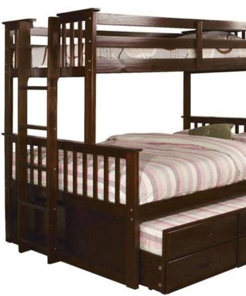 Penelope Twin XL over Queen Captains Bunk Bed Custom Kids Furniture