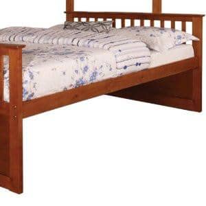 Penelope Twin XL over Queen Oak Captains Bunk Bed Custom Kids Furniture