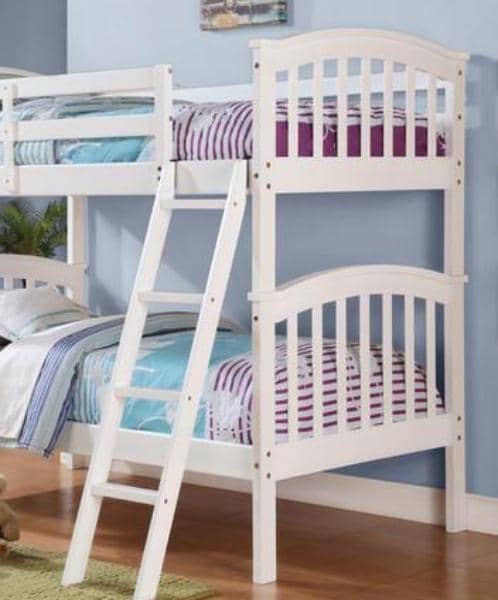 Quinn White Bunk Bed Custom Kids Furniture
