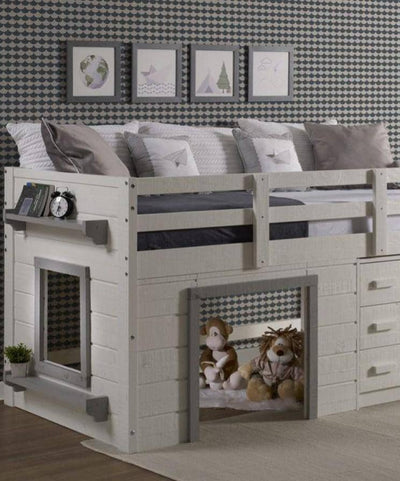 Rayne Play Loft with Storage Custom Kids Furniture