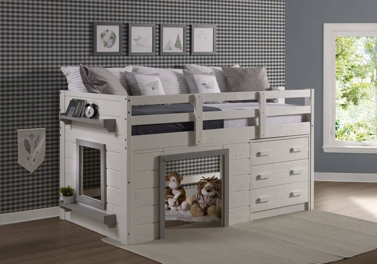 Rayne Play Loft with Storage Custom Kids Furniture