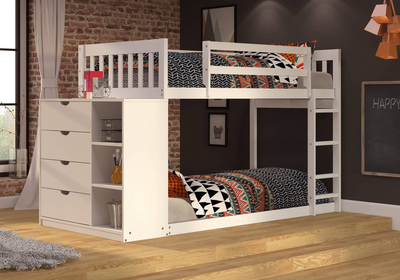 Sadie White Bunk Bed Custom Kids Furniture