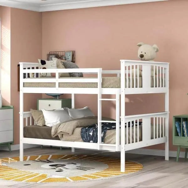 Sarah Full White Bunk Bed Custom Kids Furniture
