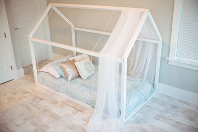 Sophia Toddler Floor Bed in White Custom Kids Furniture