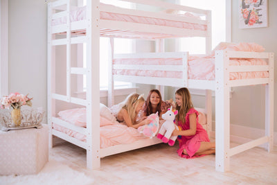 Sydney L-Shaped Triple Bunk Bed in White Custom Kids Furniture