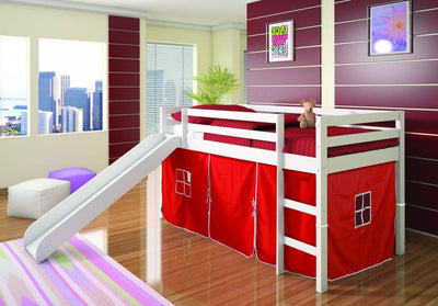 Thomas Kids Bed with Slide and Red Tent Custom Kids Furniture