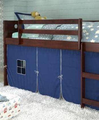 tent loft Tristan Loft Bed with Blue Tent / Custom Kids Furniture