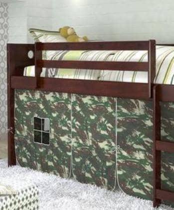 Tristan Loft with Camouflage Tent Custom Kids Furniture