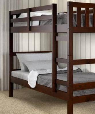 Vivian Cappuccino Twin Bunk Bed Custom Kids Furniture