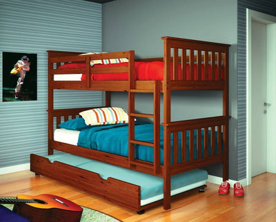 William Bunk Bed for Kids with Trundle Custom Kids Furniture