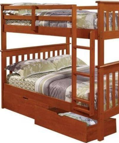 Zachary Full Espresso Bunk Beds for Kids with Storage Custom Kids Furniture