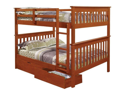 Zachary Full Espresso Bunk Beds for Kids with Storage Custom Kids Furniture