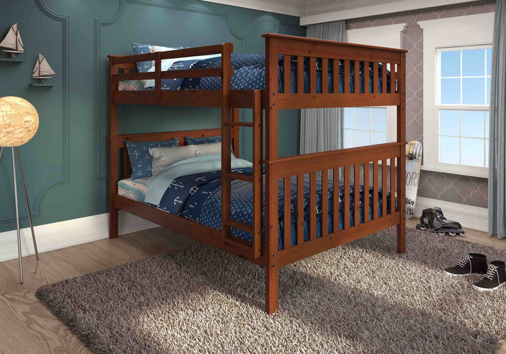 Zachary Full over Full Espresso Bunk Beds – Custom Kids Furniture