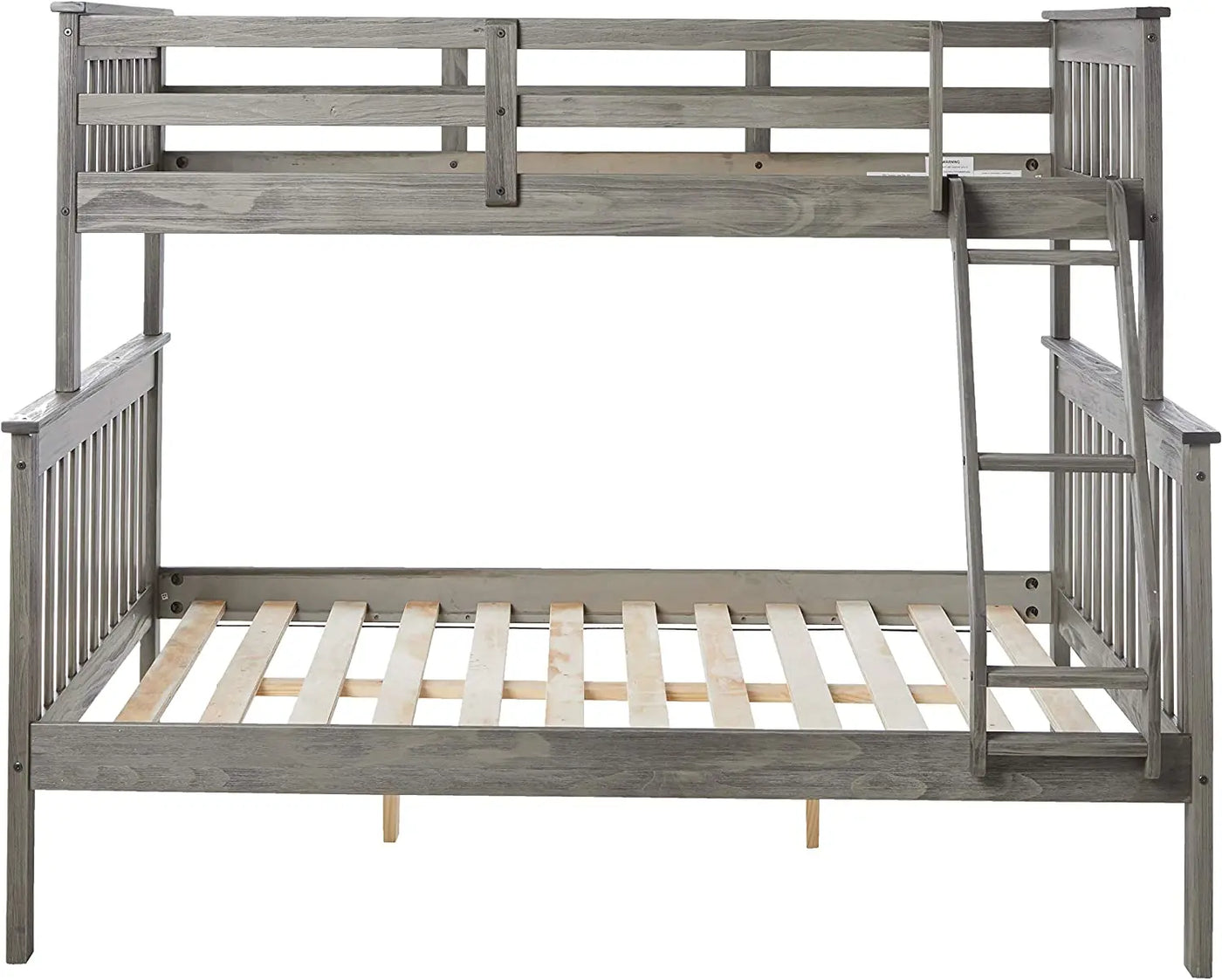 Zoe Twin/Full Gray Bunk Bed Custom Kids Furniture