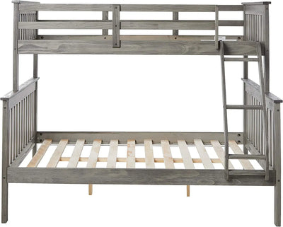 Zoe Twin/Full Gray Bunk Bed Custom Kids Furniture