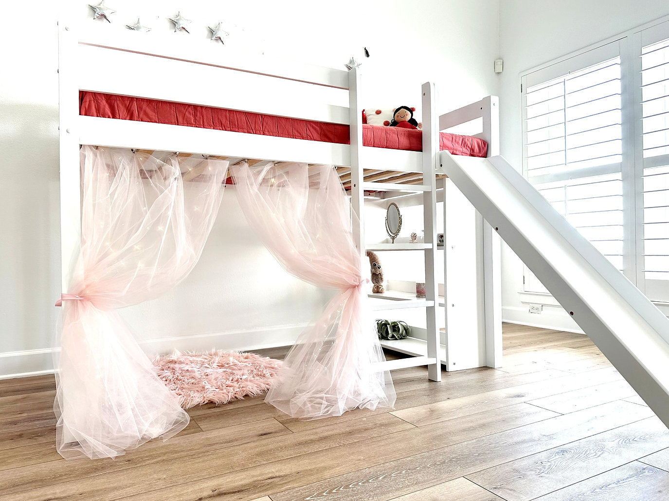 Harper Twin Loft Bed with Slide Custom Kids Furniture