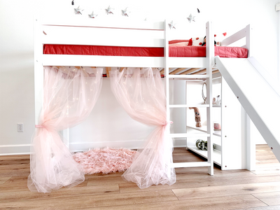 Harper Twin Loft Bed with Slide Custom Kids Furniture